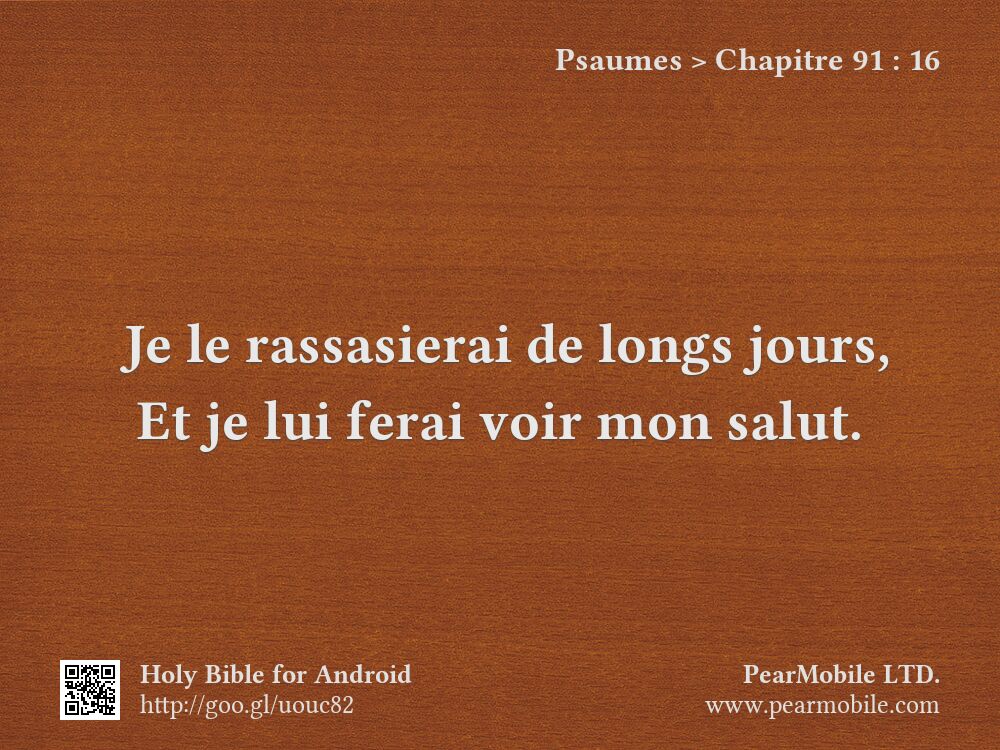 Psaumes, Chapitre 91:16